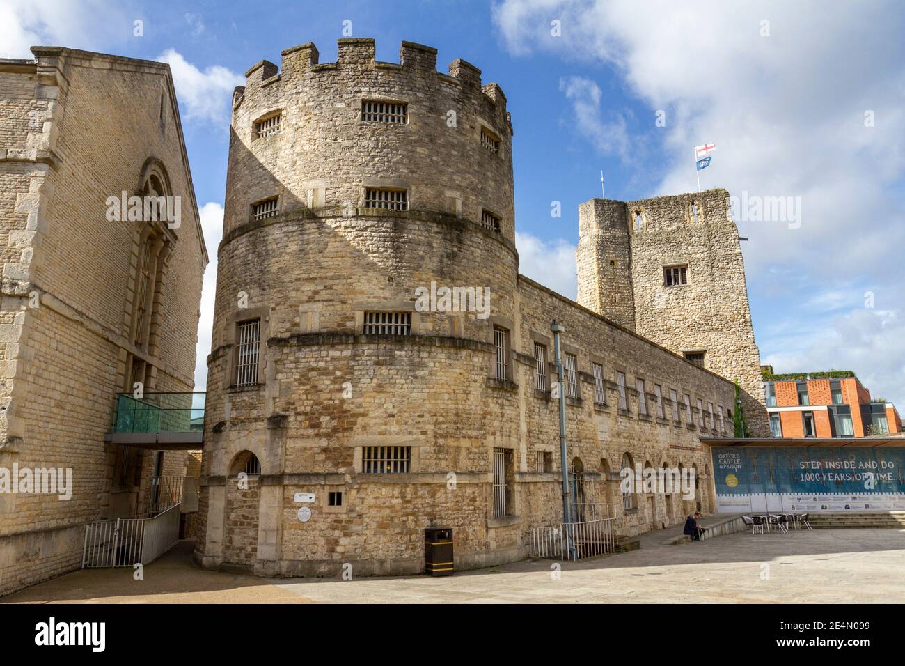 Prison debtors tower, Oxford prison, Oxford Castle Quarter, Oxford, Oxfordshire, UK Stock Photo