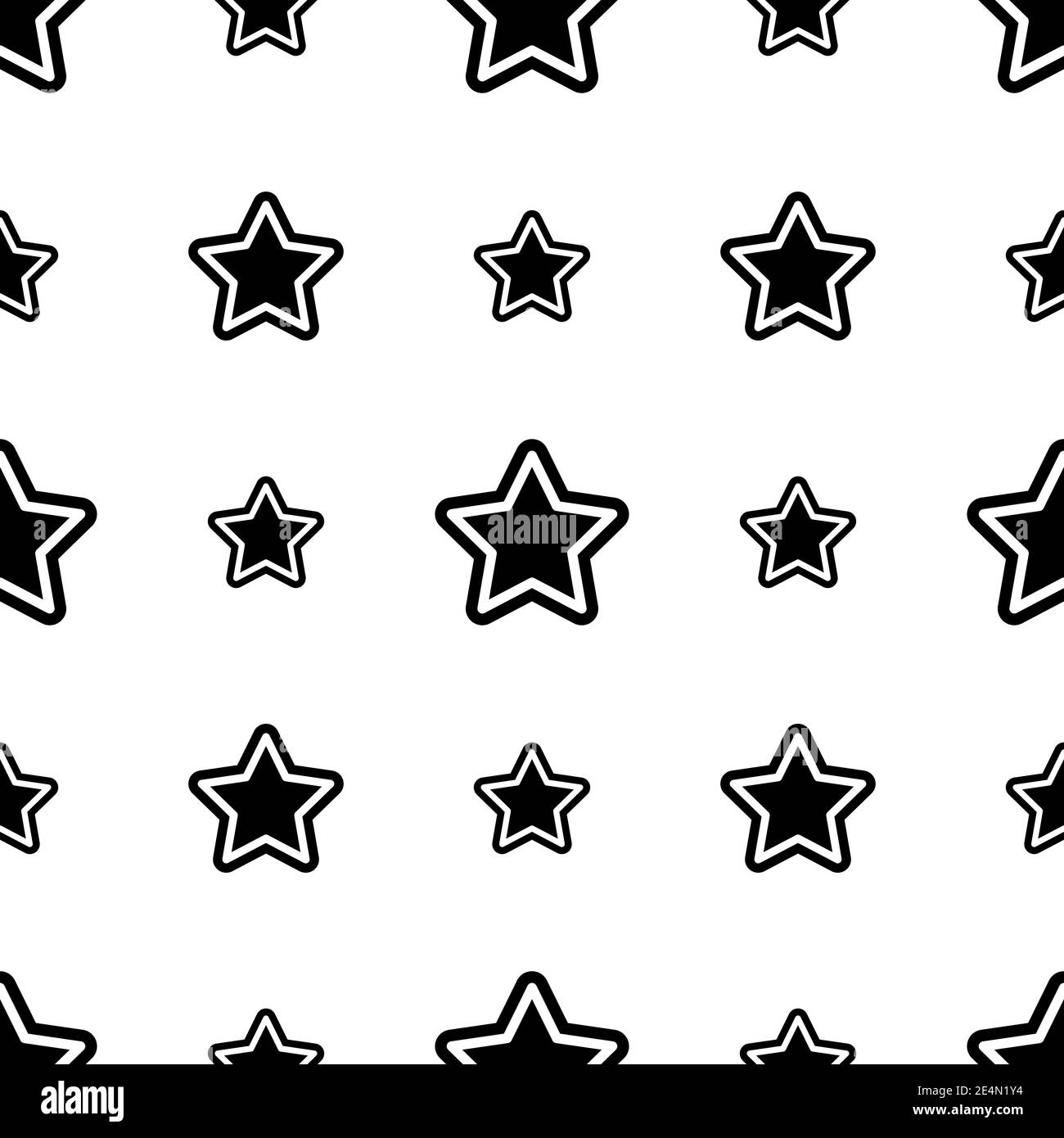 Abstract Seamless pattern with stars on a white background. Vector ...