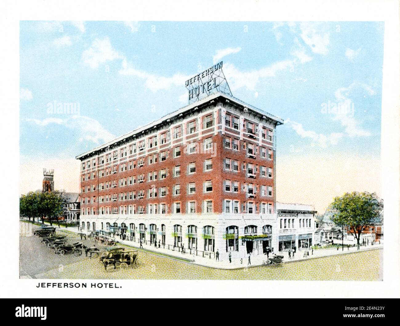 Columbia South Carolina 1918 - Jefferson Hotel. Stock Photo