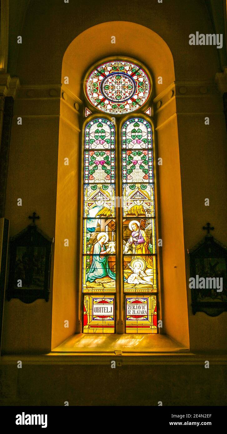 Largest stained glass window in the world hires stock photography and