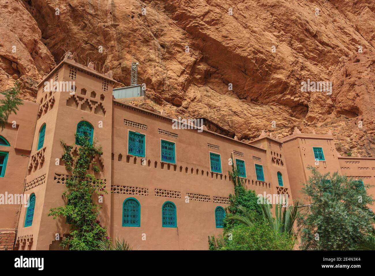 Hotel in the Gorge of Dades Stock Photo