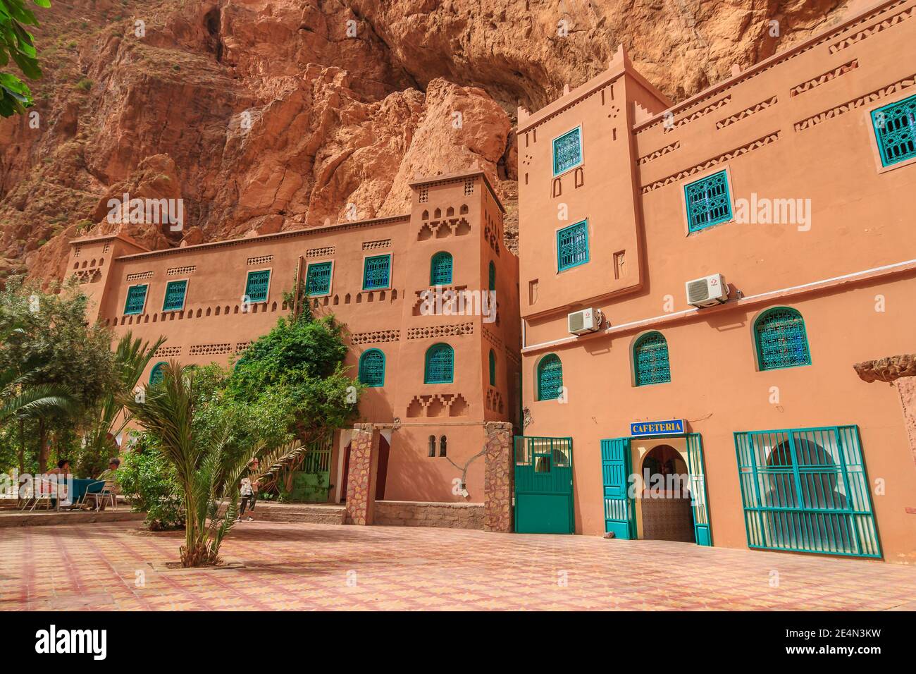 Hotel in the Gorge of Dades Stock Photo