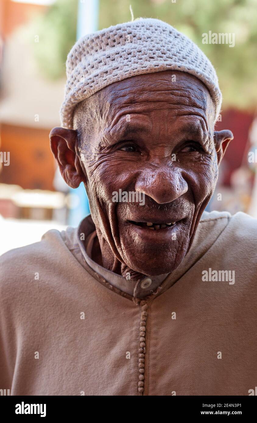 Old smiling arab man Stock Photo