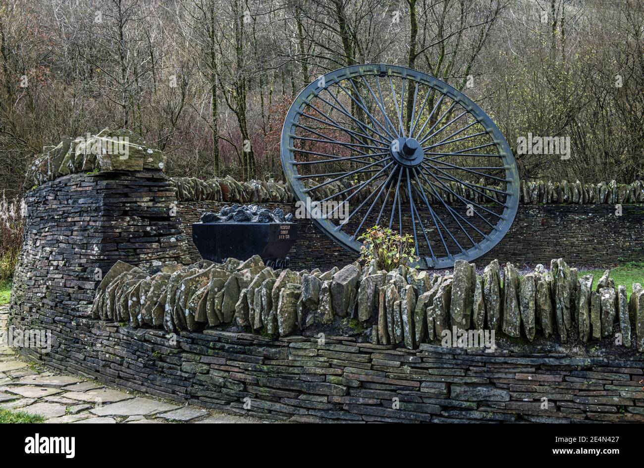 Memorial to the Miners of Clydach Vale in the Rhondda Valley who lost