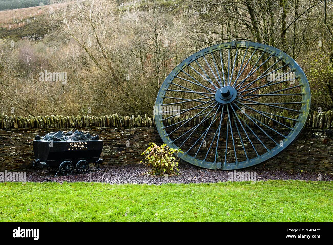 Memorial to the Miners of Clydach Vale in the Rhondda Valley who lost