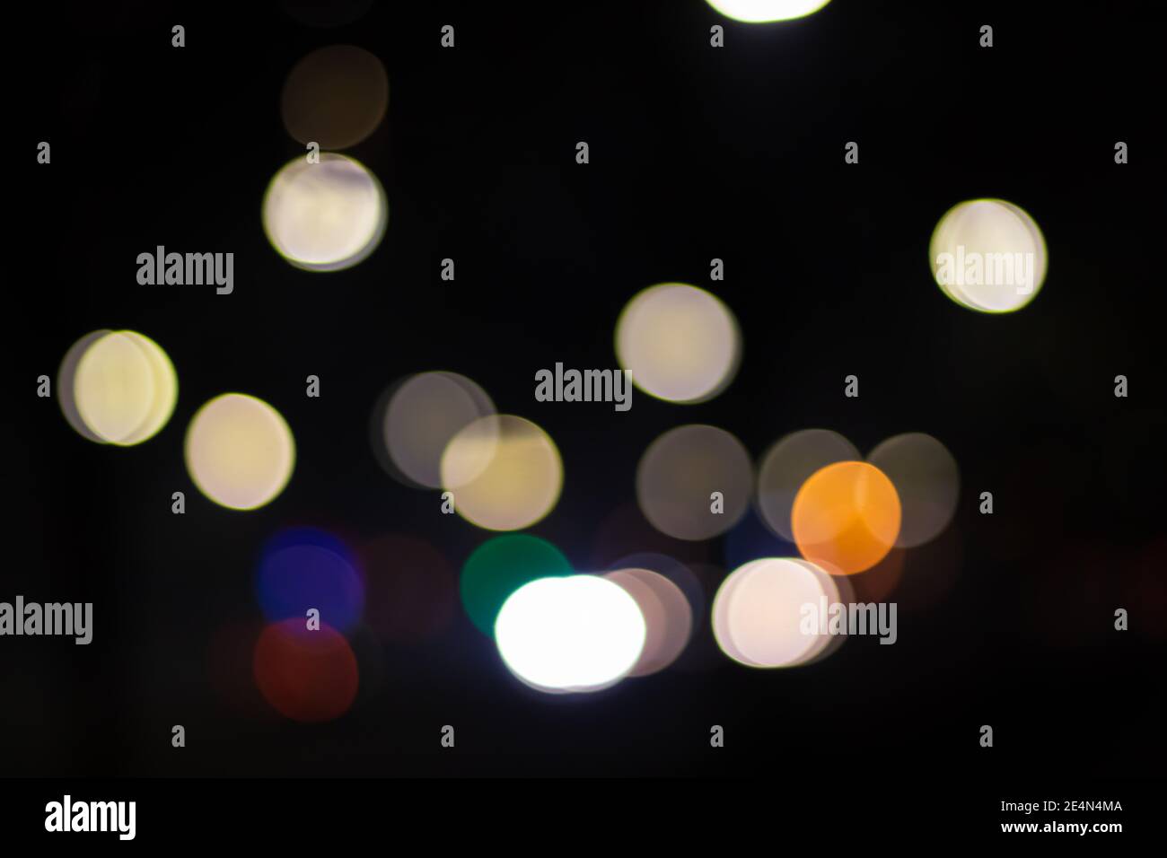 Abstract city Lights yellow, white. Abstract image Stock Photo