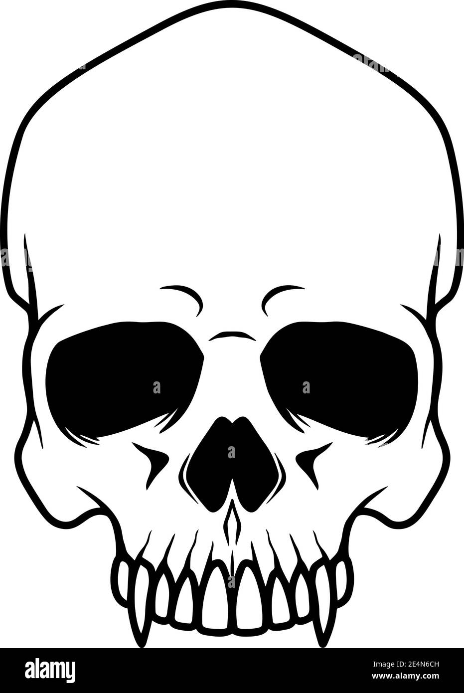 Illustration of vampire halloween skull. Design element for poster,card, banner, sign, emblem. Vector illustration Stock Vector