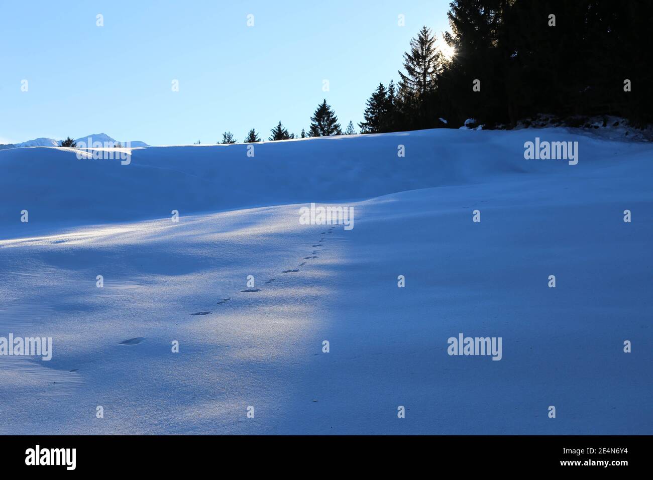 Winterlandschaft Alpen Stock Photo