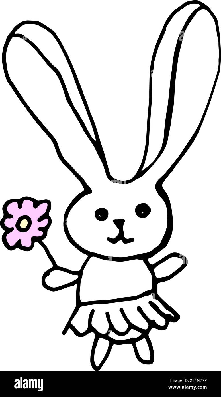 the Easter bunny litle rabbit Stock Vector