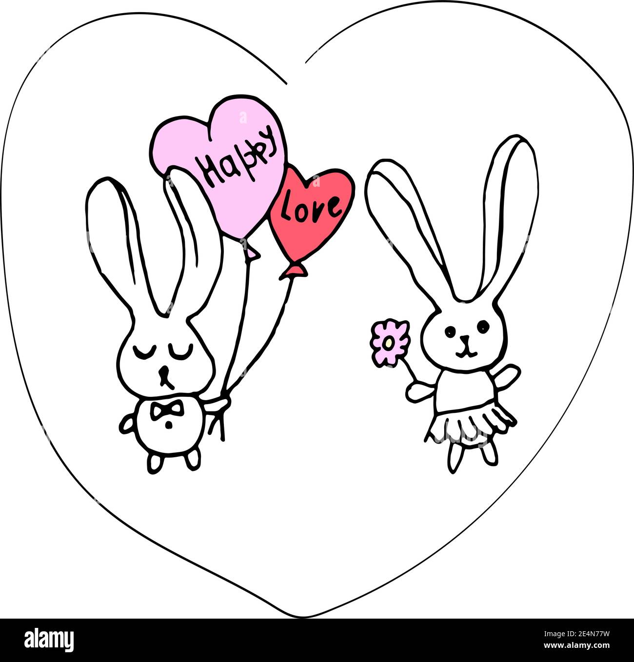 the Easter bunny litle rabbit Stock Vector
