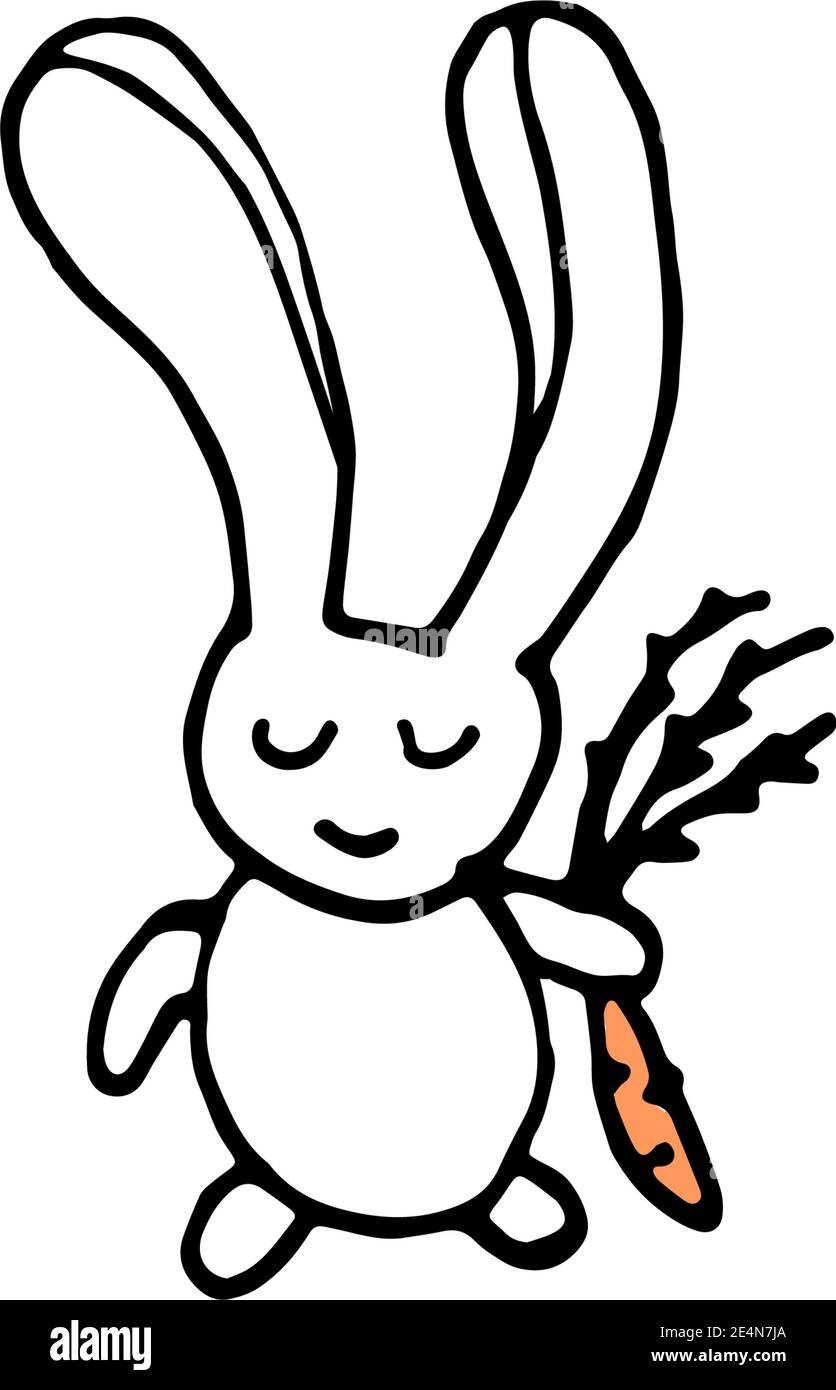 the Easter bunny litle rabbit Stock Vector