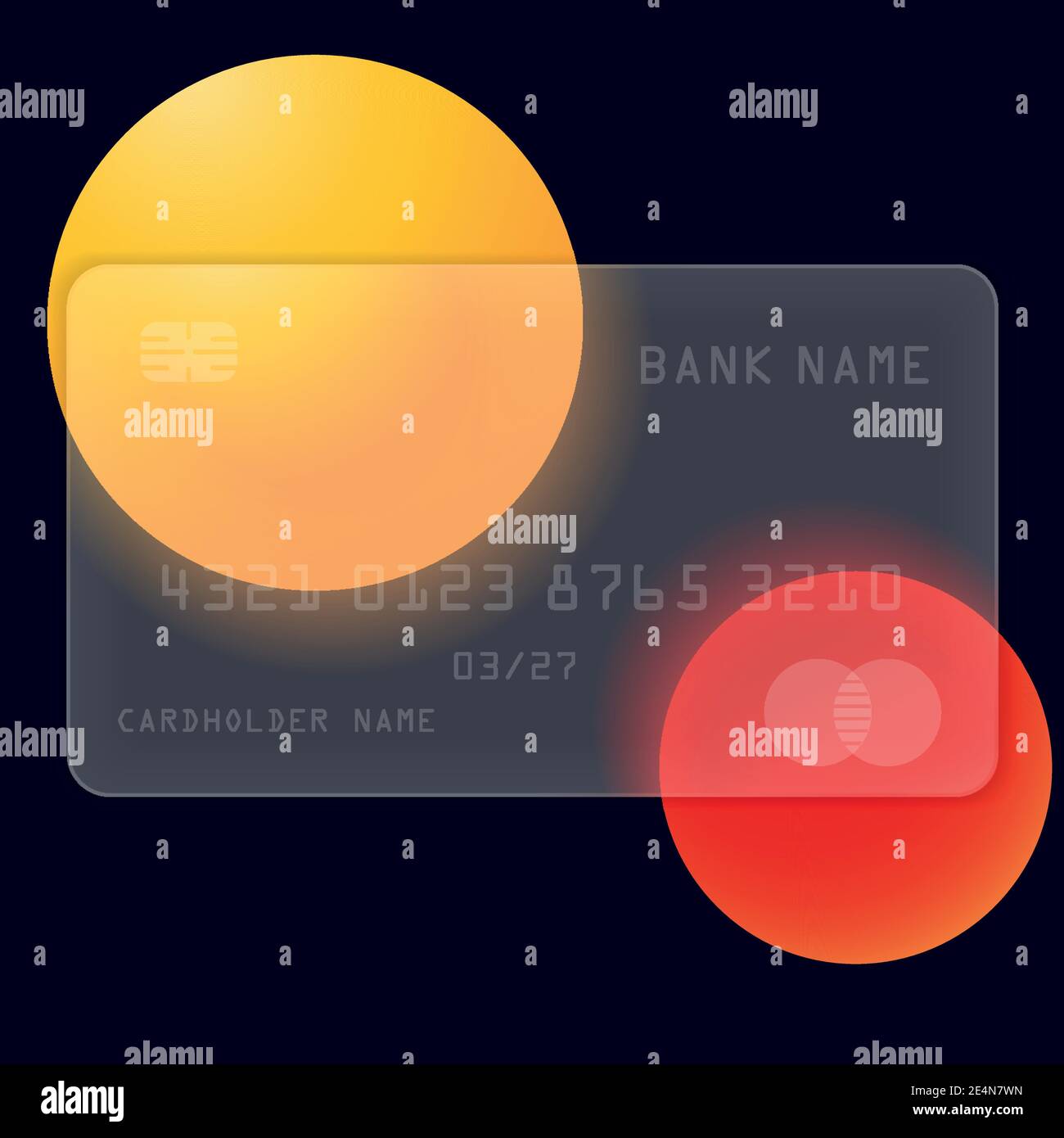 Vector drawing. Glass credit card. Glass morphism Stock Vector Image ...