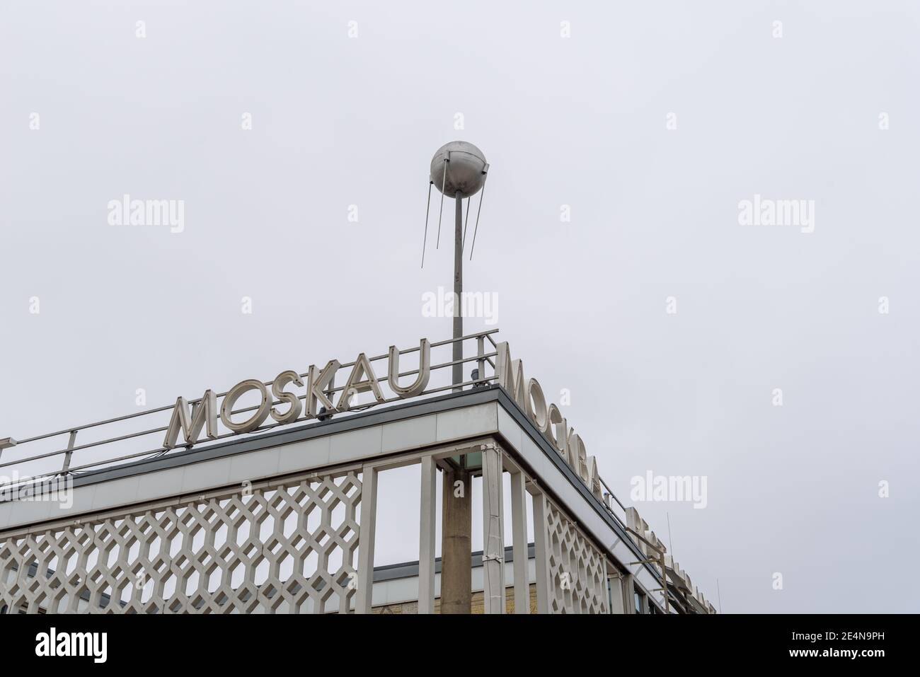 Berlin, Germany - July 30, 2019: Cafe Moskau building in Karl-Marx-Allee in East Berlin. Stock Photo