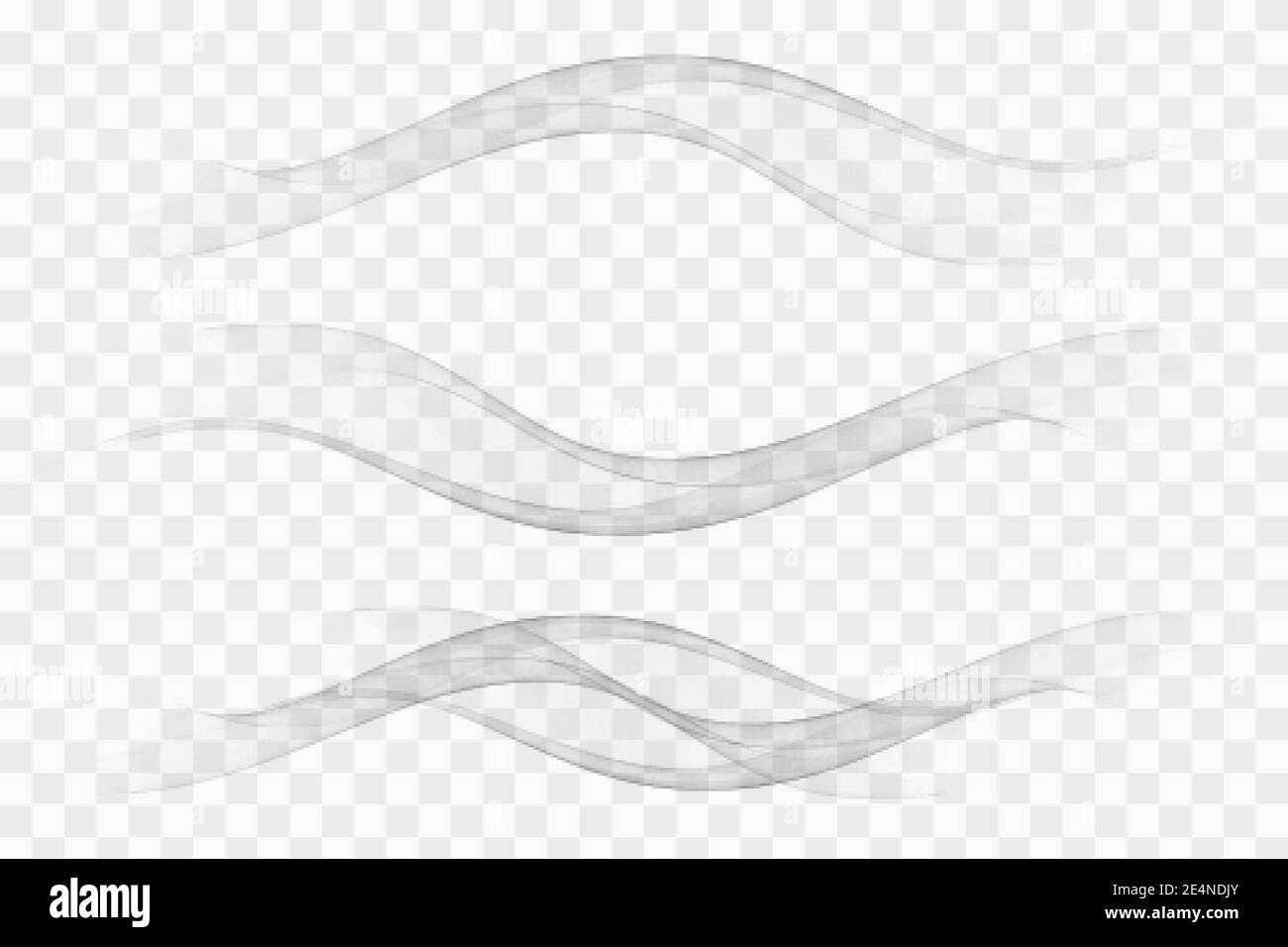 Modern futuristic soft smoke gradient flow lines collection. Vector illustration Stock Vector