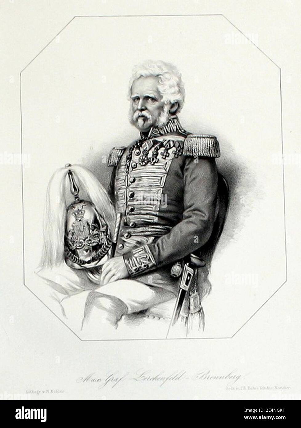 Max Graf Max Graf von Lerchenfeld-Brennberg Lithographie-Portrait von ca. 1840 ...