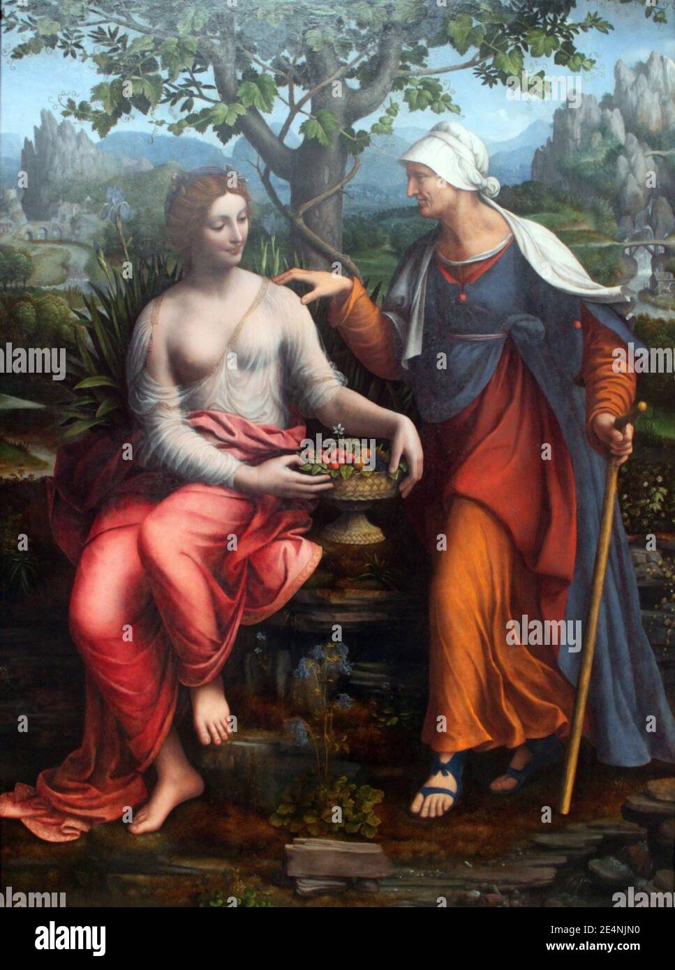 1520 Melzi Vertumnus und Pomona anagoria. Stock Photo