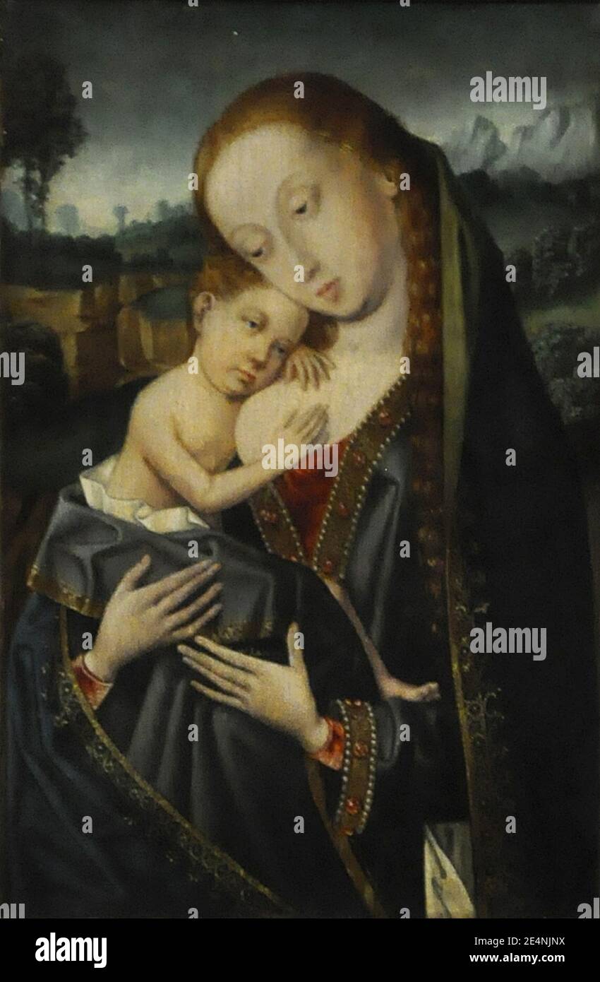 Meester van de Magdalenalegende - Madonna met kind (16e eeuw) - Stock Photo