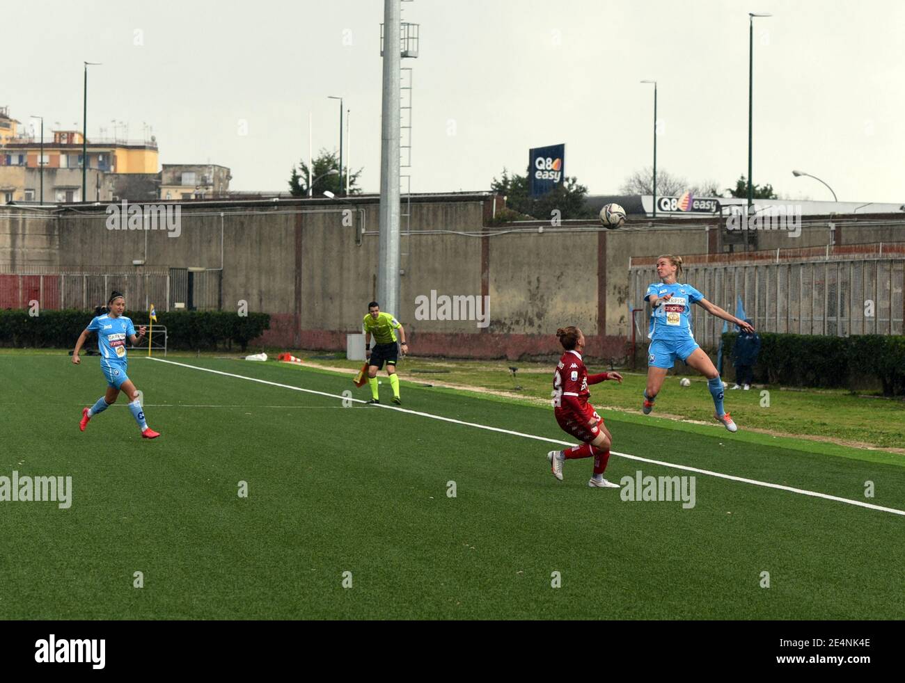 Italy. 23rd Jan, 2021. Jenny Hjohlman fight for the ball during in the match of Serie A Female, the Italian Woman League Football at “Caduti di Brema” stadium of Naples, on the field Napoli vs Bari, Napoli won the match 1-0. (Photo by Pasquale Gargano/Pacific Press/Sipa USA) Credit: Sipa USA/Alamy Live News Stock Photo