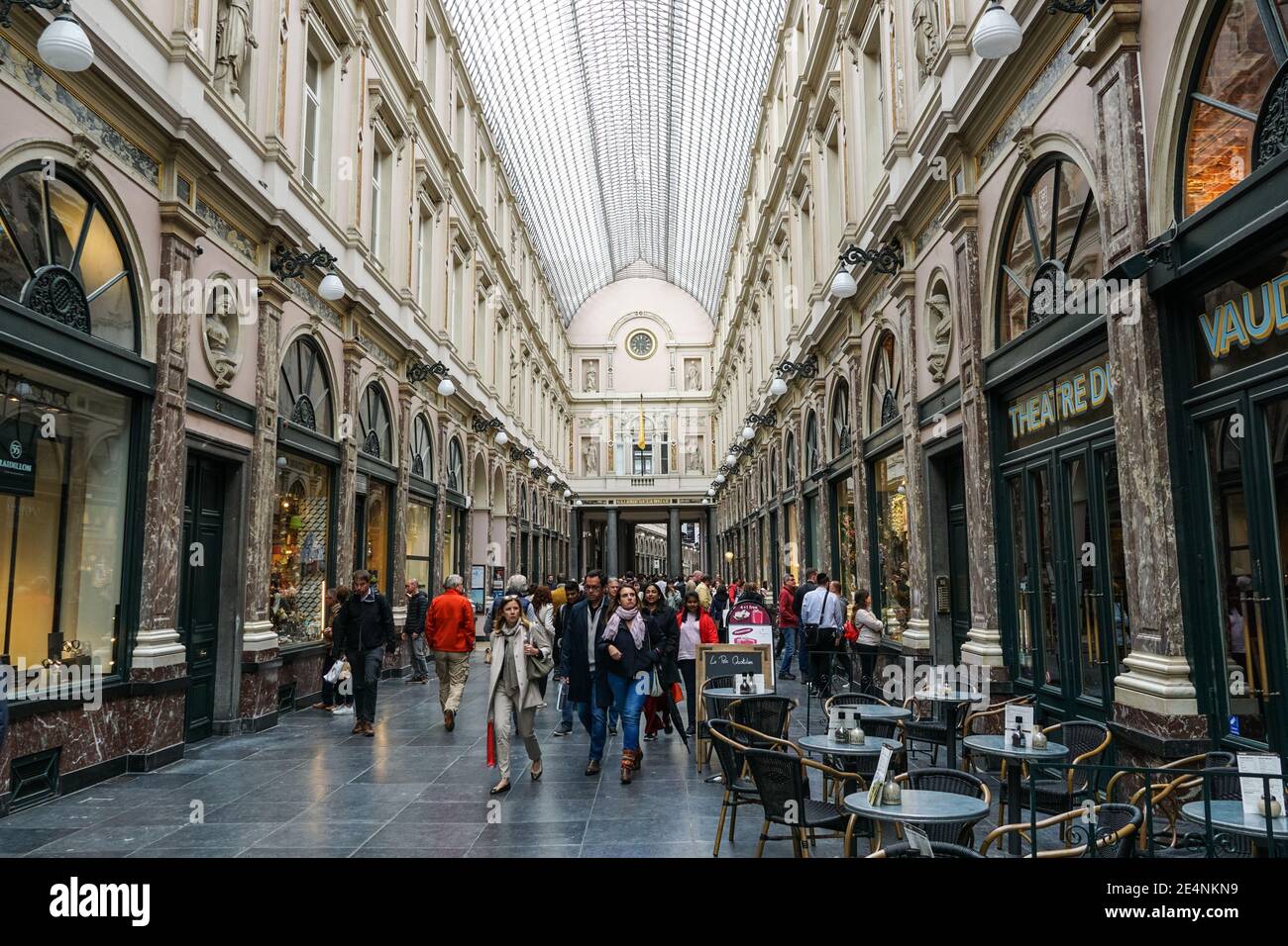 Royal Gallery of Saint Hubert in Brussels, Belgium Stock Photo