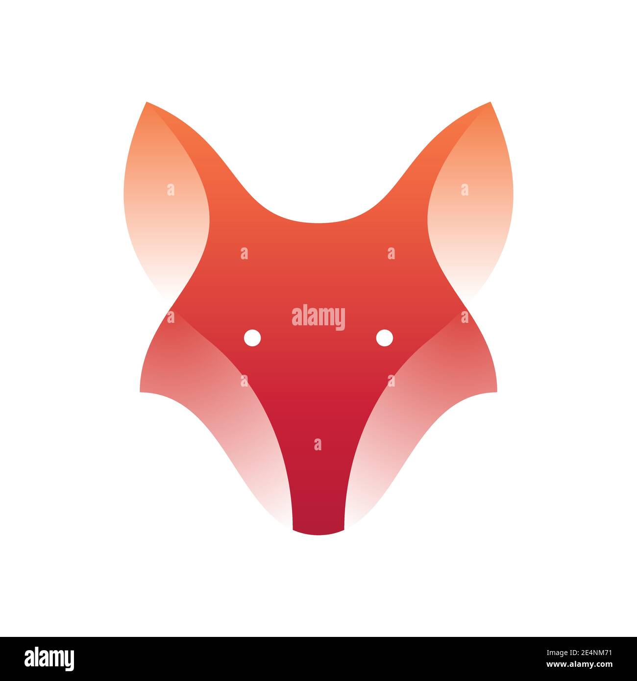 Vector fox in gradient style. Digital art Stock Vector