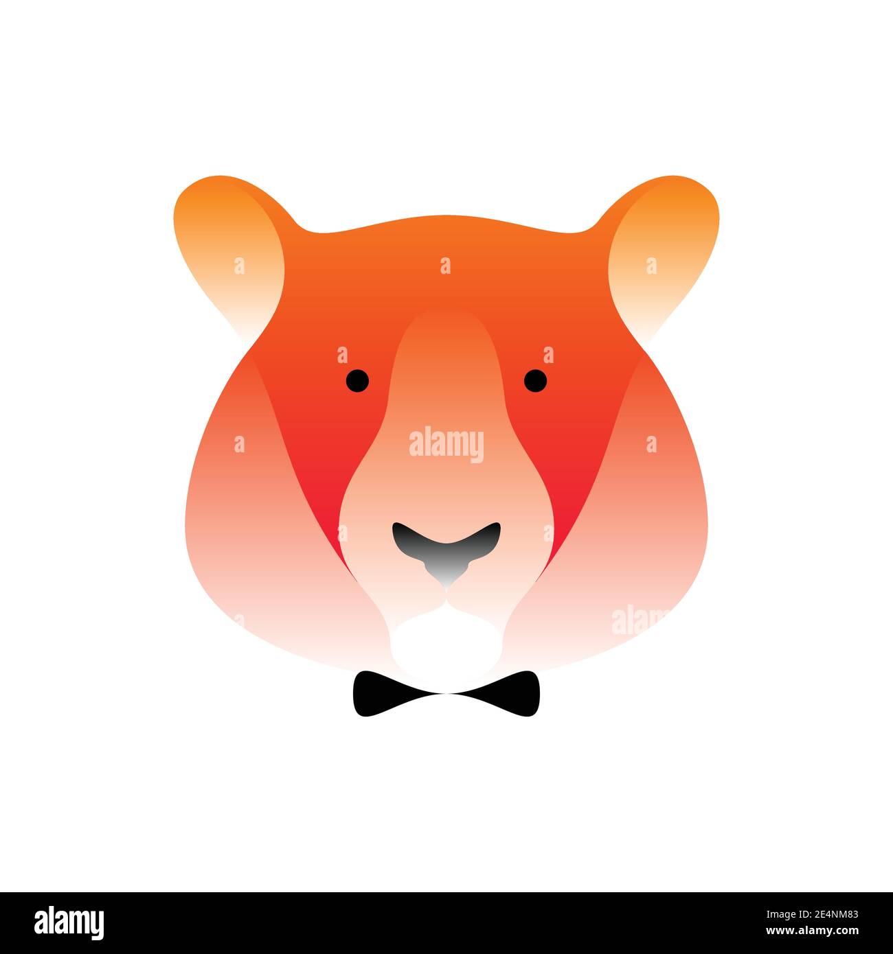 Vector tiger in gradient style. Digital art Stock Vector