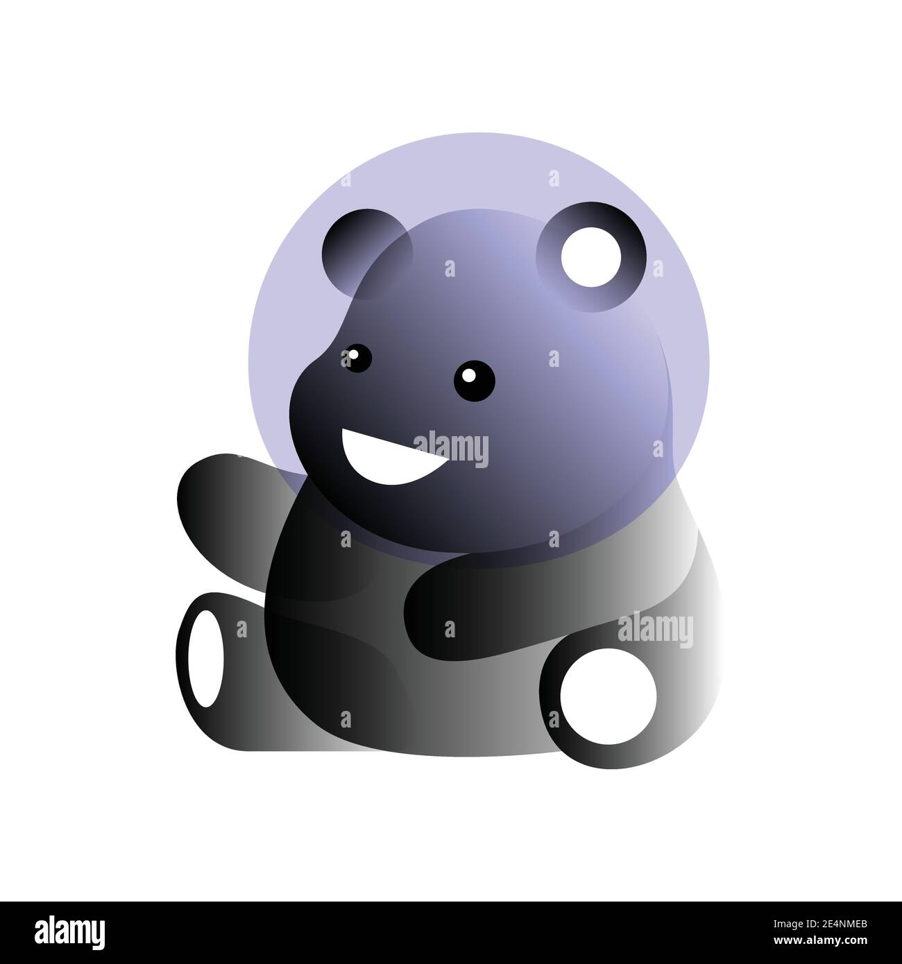Vector panda in gradient style. Digital art Stock Vector Image & Art ...
