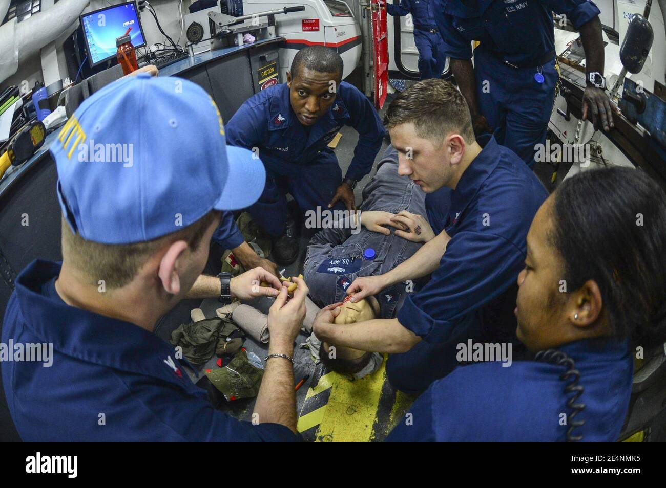 Medical emergency drill Stock Photo Alamy