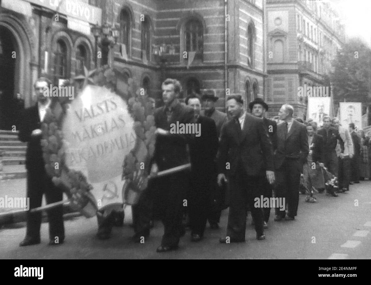 May parade VMA. Riga. Stock Photo