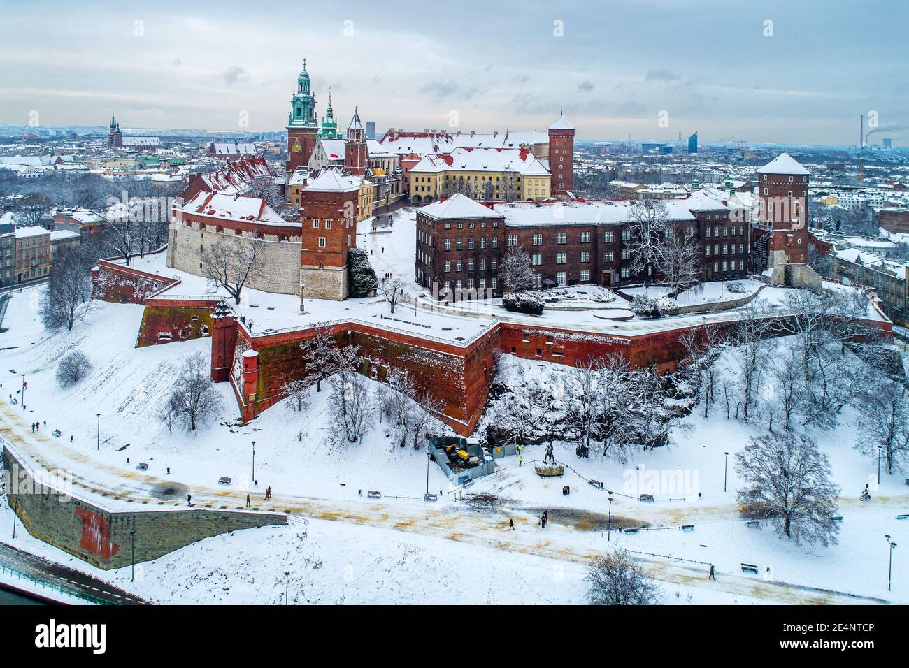 Krakow, Poland. Historic royal Wawel Castle and Cathedral in