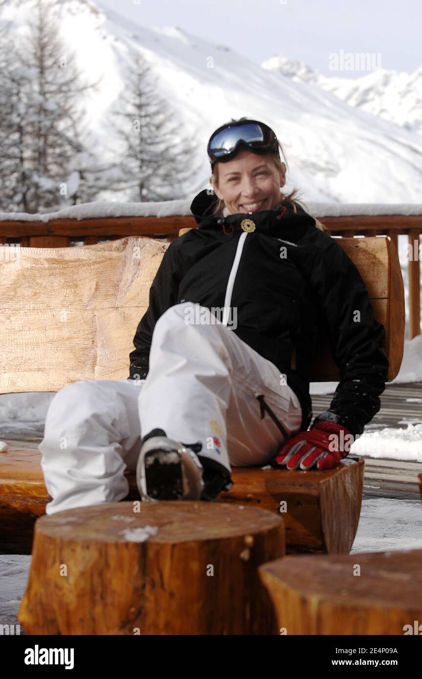 EXCLUSIVE. Celine Balitran during the 17th Festival Rire en Montagne in Puy-Saint-Vincent, France on January 17, 2008. Photo by Giancarlo Gorassini/ABACAPRESS.COM Stock Photo