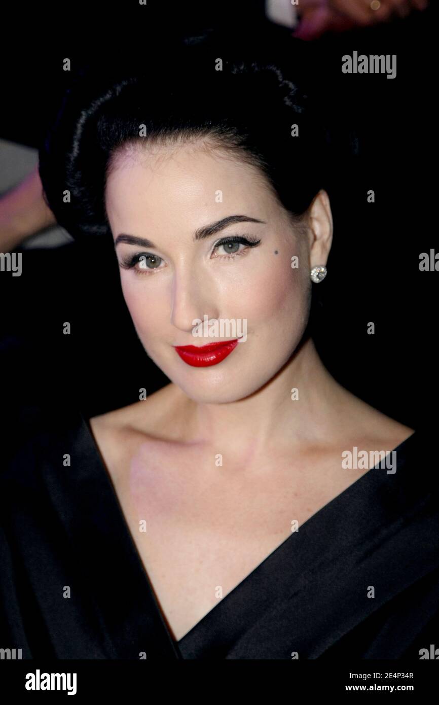Dita Von Teese attends Christian Dior's Haute Couture Spring-Summer