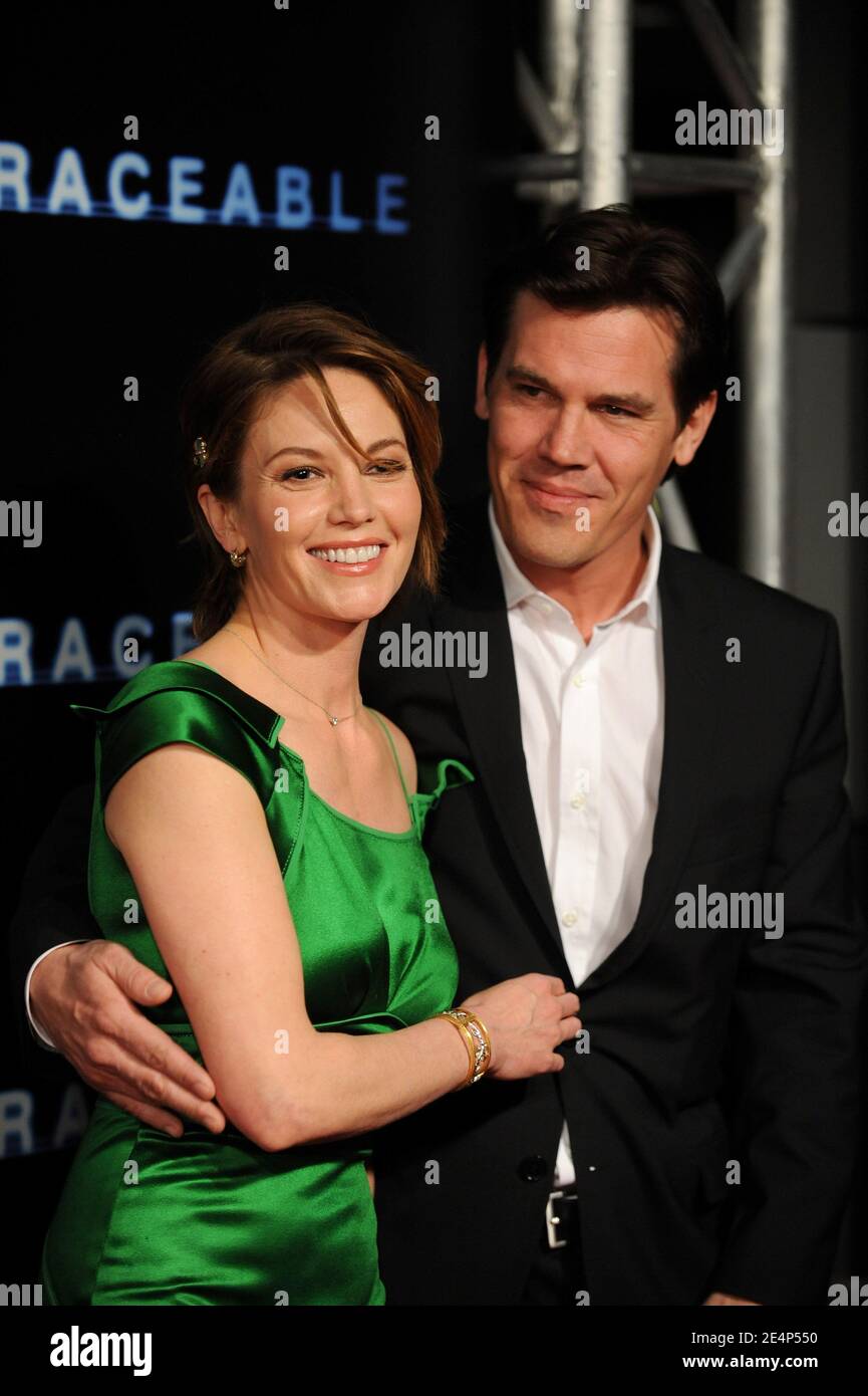 Diane Lane and Josh Brolin attend the premiere of 'Untraceable,' at the Silver Screen Theatre in Los Angeles, CA, USA on January 22, 2008. Photo by Lionel Hahn/ABACAPRESS.COM Stock Photo
