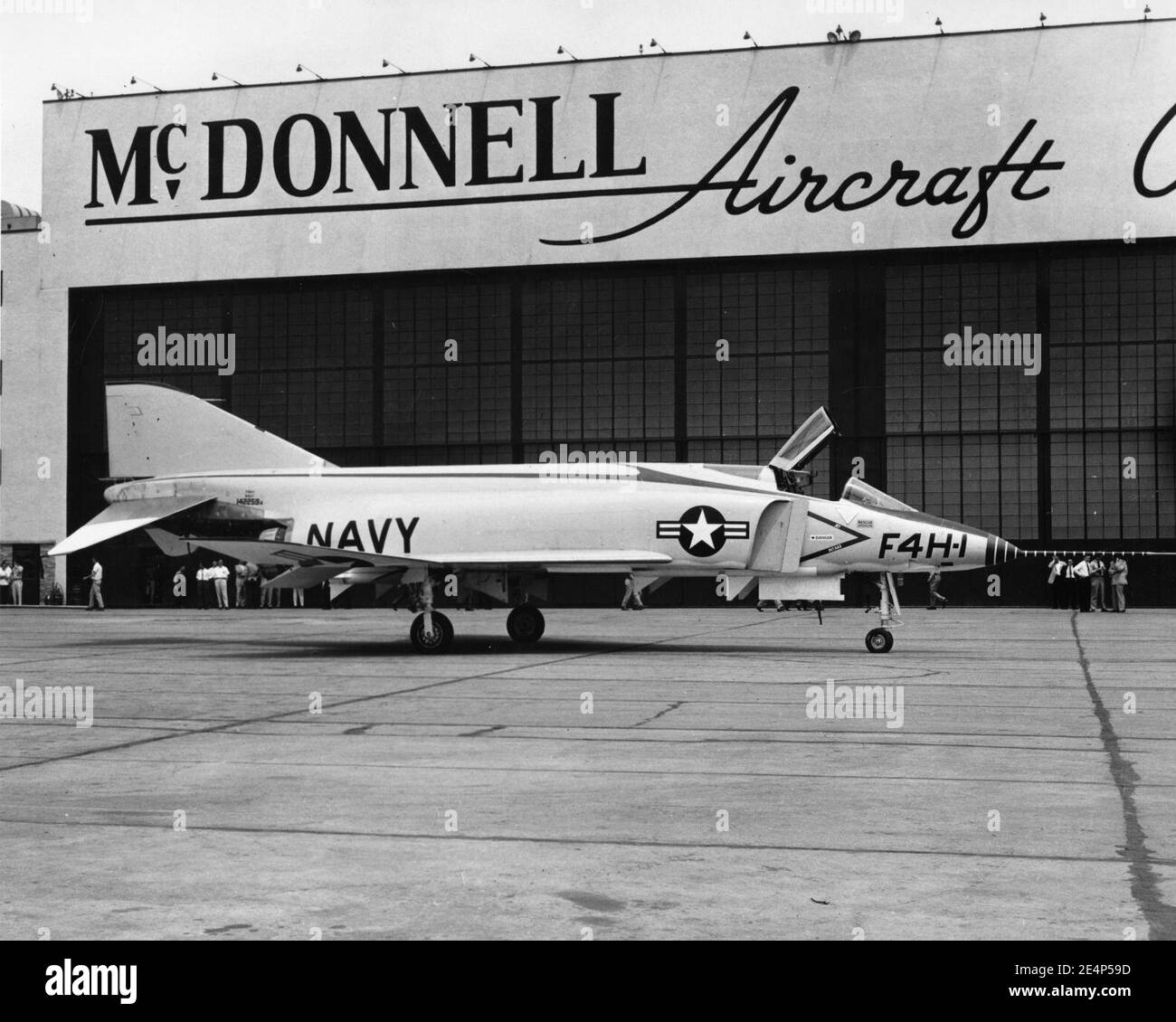 McDonnell F4H-1 Phantom II prototype on 5 June 1958. Stock Photo