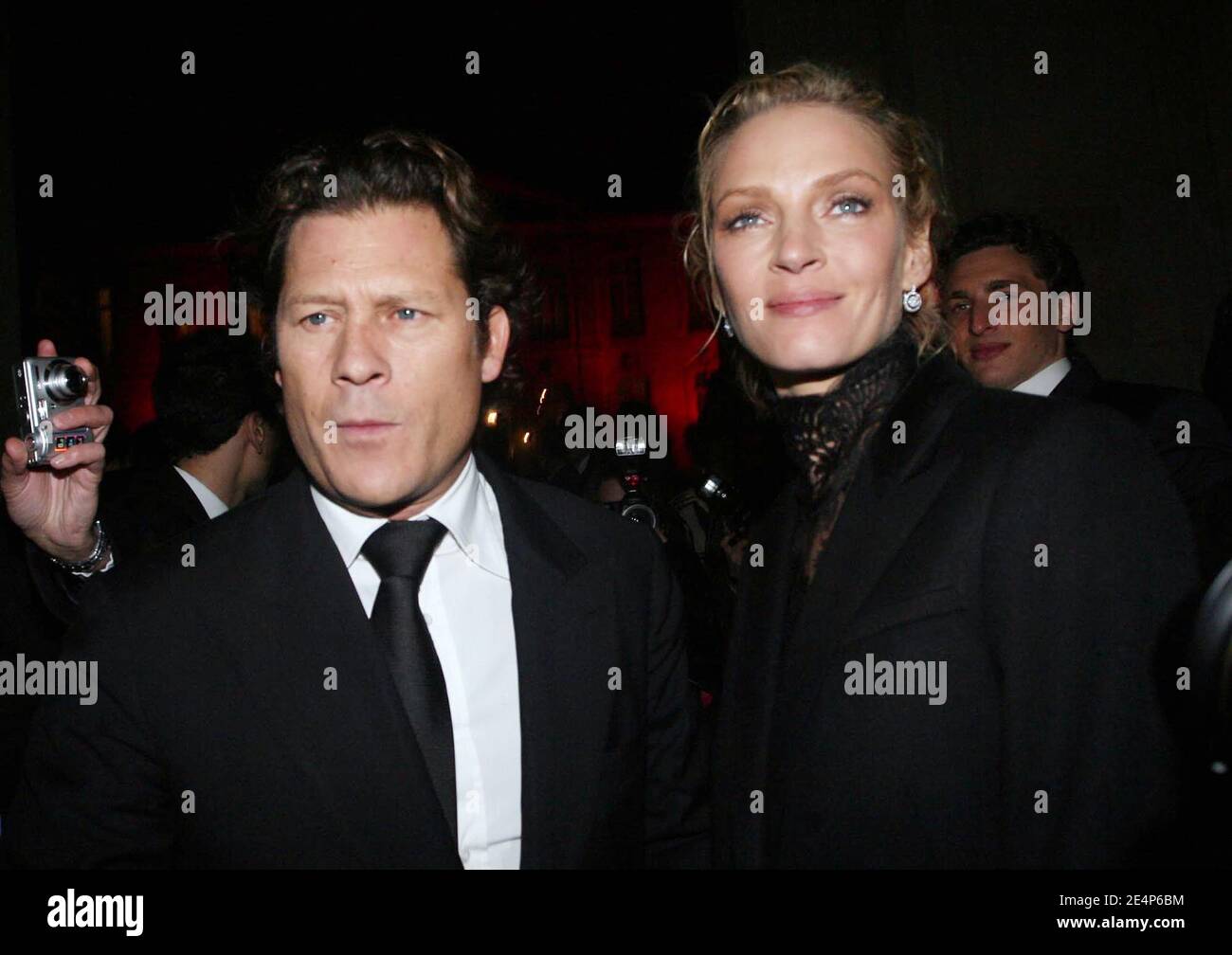 US actress Uma Thurman and boyfriend Arpad Busson attend Valentino's Spring-Summer 2008 Haute-Couture show held at the Musee Rodin in Paris, France, on January 23, 2008. 75-year-old Valentino retires after 45 years in the business. Photo by ABACAPRESS.COM Stock Photo