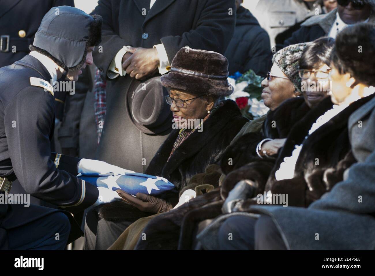 Memorial service for 2nd Lt. Samuel G. Leftenant, Tuskegee Airman, at ...