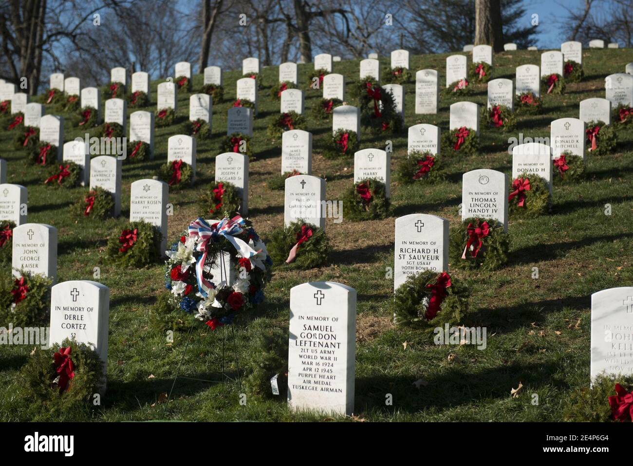 Memorial service for 2nd Lt. Samuel G. Leftenant, Tuskegee Airman, at ...