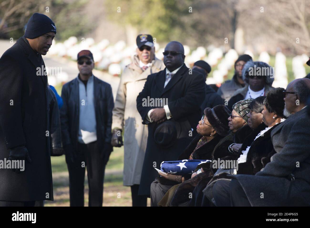 Memorial service for 2nd Lt. Samuel G. Leftenant, Tuskegee Airman, at ...