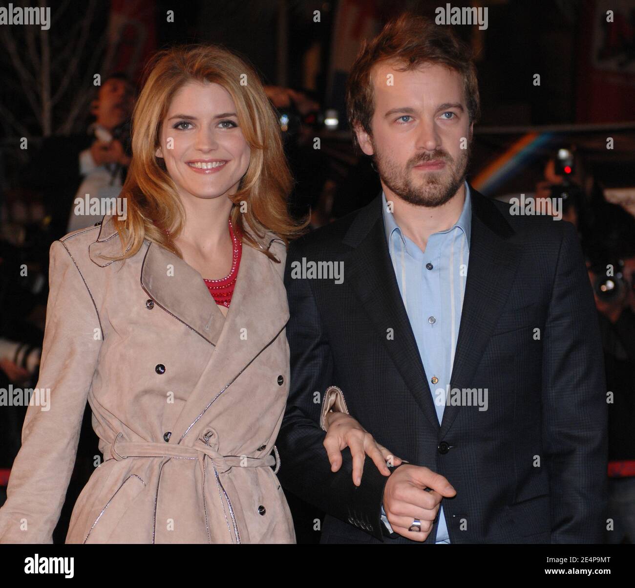 French actress Alice Taglioni and her husband arrive to the 9th annual NRJ Music Awards held at the Palais des Festivals in Cannes, France, on January 26, 2008. Photo by Khayat-Nebinger/ABACAPRESS.COM Stock Photo