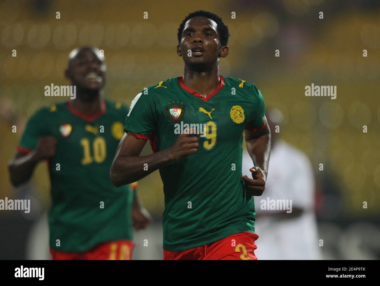 Cameroon's Samuel Eto'o during the African Cup of Nations soccer match, Cameroon vs Zambia in Kumasi, Ghana on January 26, 2008. Cameroon won the match 5-1. Photo by Steeve McMay/Cameleon/ABACAPRESS.COM Stock Photo