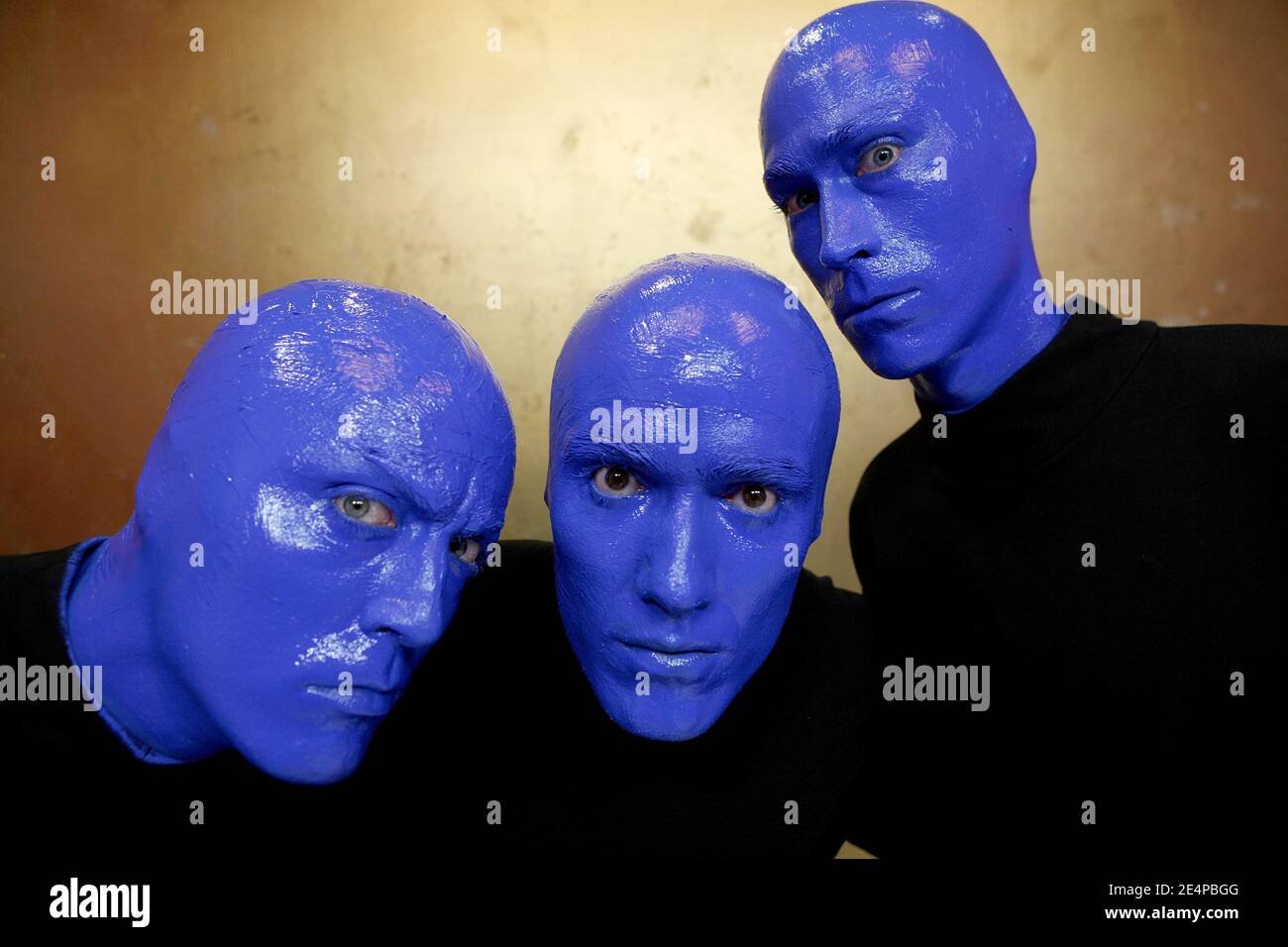 The band 'Blue Man Group' aka BMG, attends the taping of a TV show in
