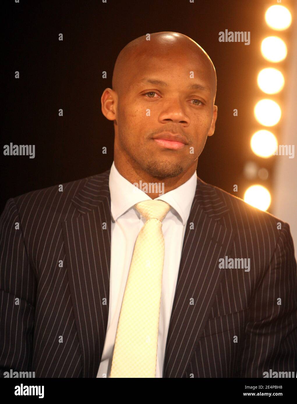 France's Jean-Alain Boumsong, from Juventus is seen during a press  conference to mark his transfer to the Olympique Lyon soccer team in Lyon,  France on January 29, 2008. Photo by Vincent Dargent/Cameleon/ABACAPRESS.COM