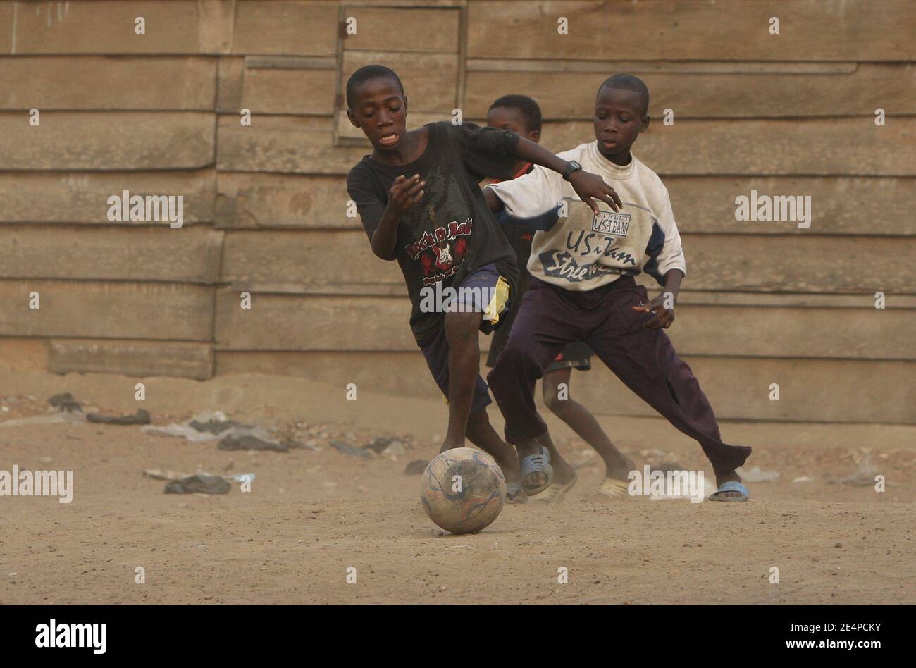 Illustration of children street football during the African Cup of ...