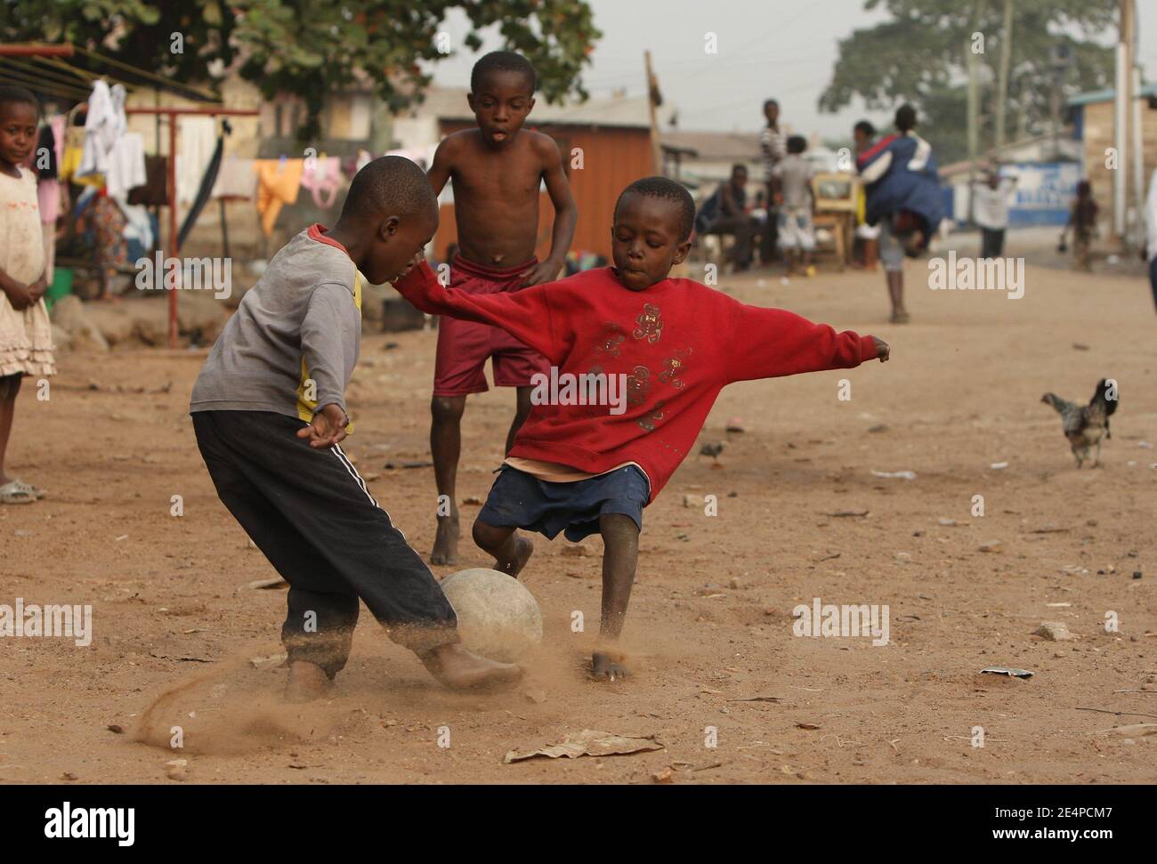 Illustration of children street football during the African Cup of ...