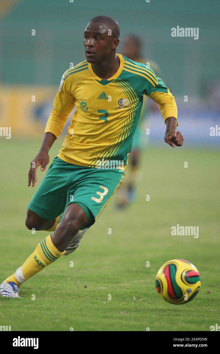 South Africa's Tsepo Masilela during the African Cup of Nations soccer match, Senegal vs South Africa in Kumasi, Ghana on January 31, 2008. The match ended in a 1-1 draw. Senegal failed to qualify for the next round of the competition. Photo by Steeve McMay/Cameleon/ABACAPRESS.COM Stock Photo