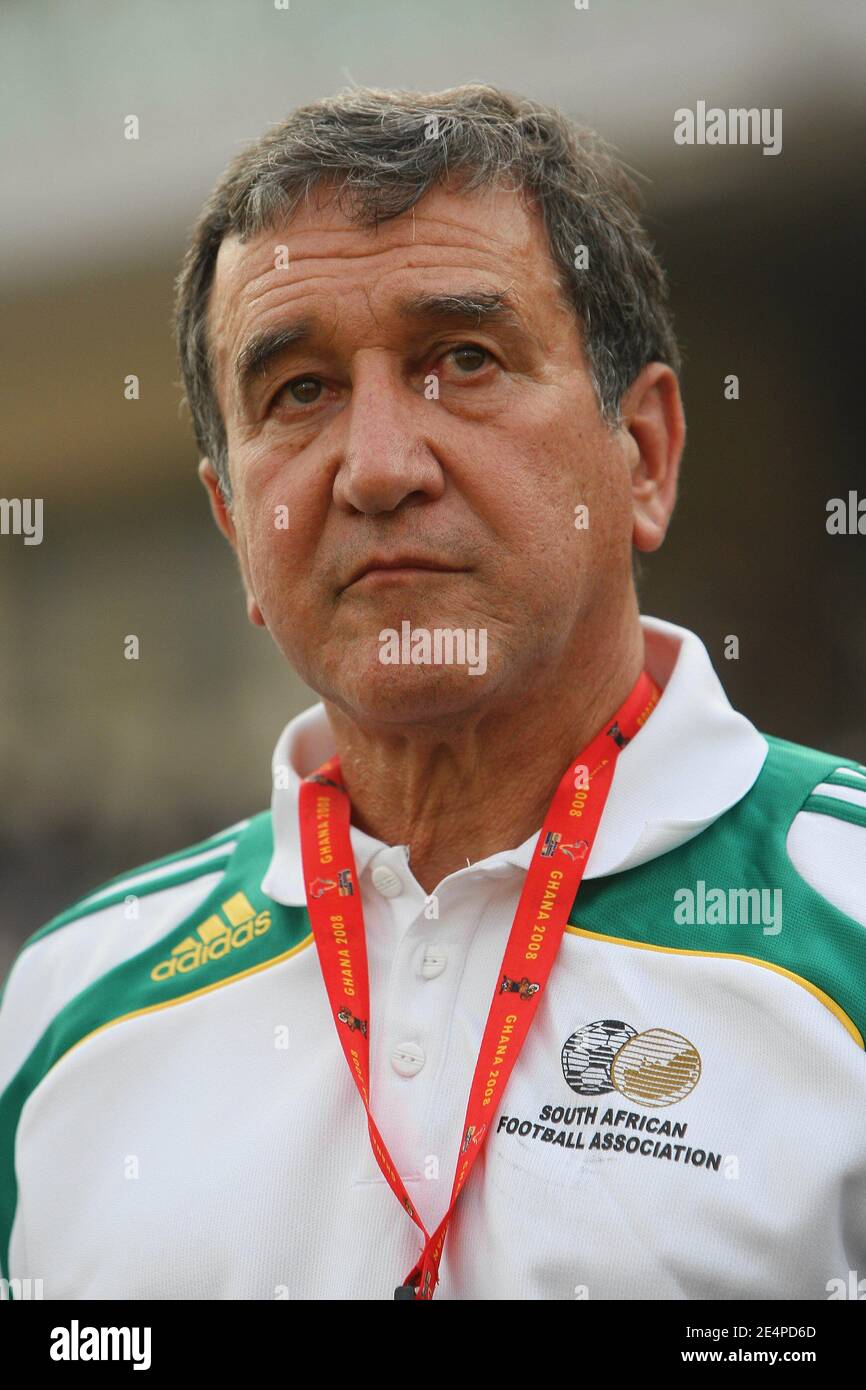 South Africa' s coach Parreira during the African Cup of Nations soccer match, Senegal vs South Africa in Kumasi, Ghana on January 31, 2008. The match ended in a 1-1 draw. Senegal failed to qualify for the next round of the competition. Photo by Steeve McMay/Cameleon/ABACAPRESS.COM Stock Photo