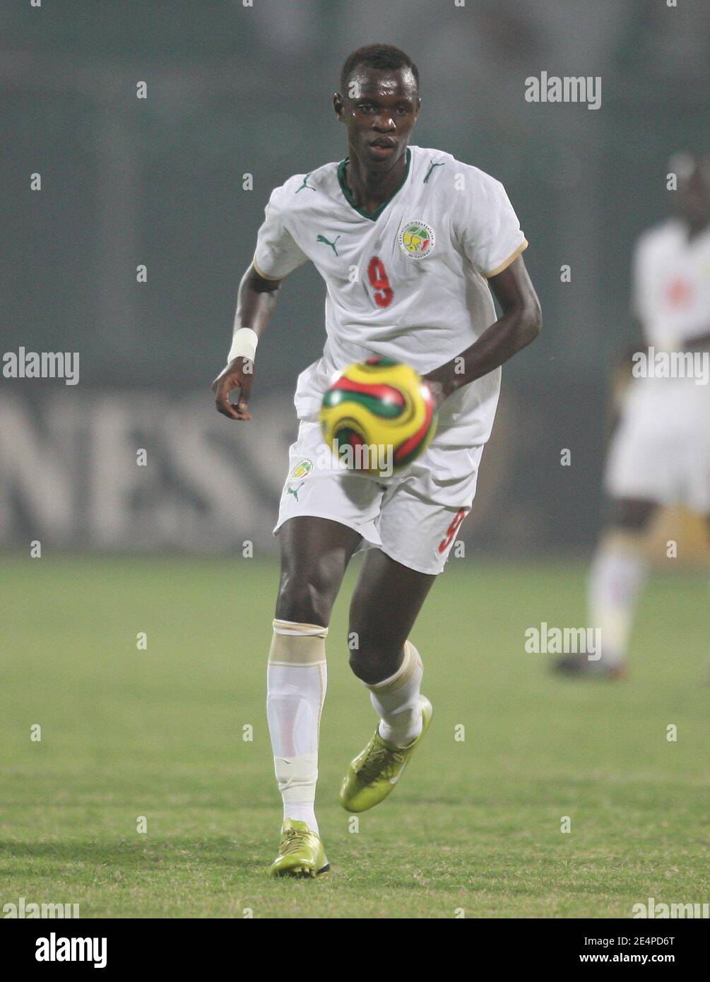 Senegal's Babacar MBaye Gueye during the African Cup of Nations soccer match, Senegal vs South Africa in Kumasi, Ghana on January 31, 2008. The match ended in a 1-1 draw. Senegal failed to qualify for the next round of the competition. Photo by Steeve McMay/Cameleon/ABACAPRESS.COM Stock Photo