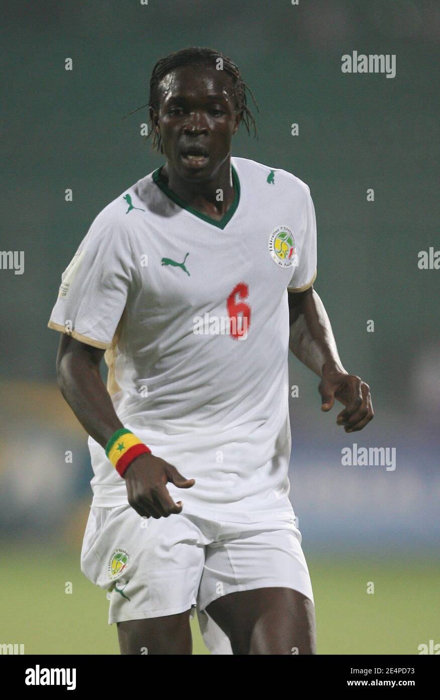 Senegal's Ibrahima Faye during the African Cup of Nations soccer match, Senegal vs South Africa in Kumasi, Ghana on January 31, 2008. The match ended in a 1-1 draw. Senegal failed to qualify for the next round of the competition. Photo by Steeve McMay/Cameleon/ABACAPRESS.COM Stock Photo