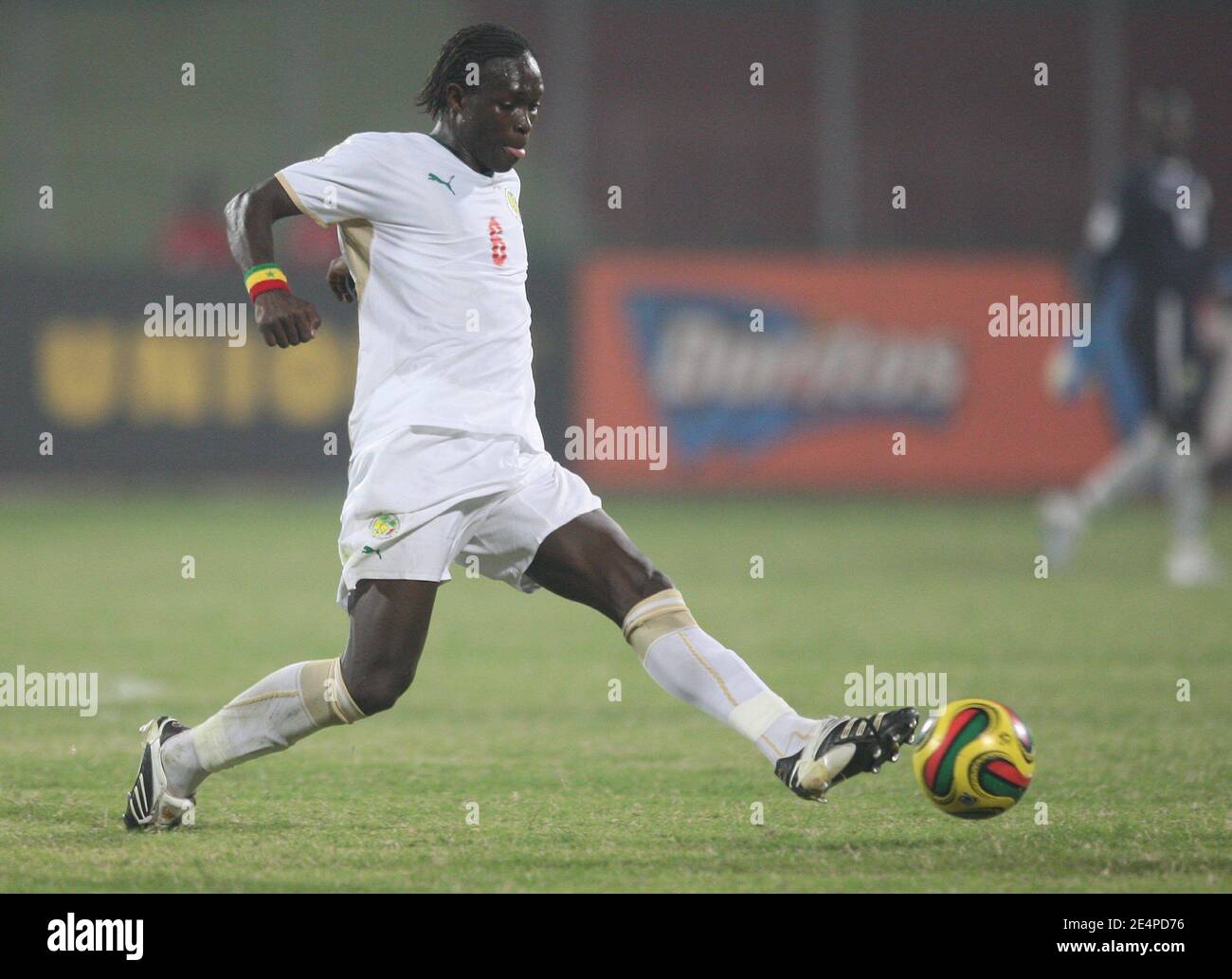 Senegal's Ibrahima Faye during the African Cup of Nations soccer match, Senegal vs South Africa in Kumasi, Ghana on January 31, 2008. The match ended in a 1-1 draw. Senegal failed to qualify for the next round of the competition. Photo by Steeve McMay/Cameleon/ABACAPRESS.COM Stock Photo