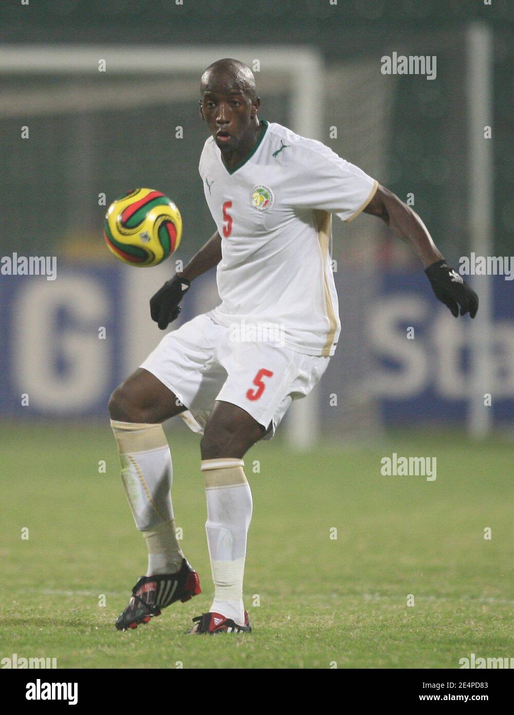 Senegal's Souleymane Diawara during the African Cup of Nations soccer match, Senegal vs South Africa in Kumasi, Ghana on January 31, 2008. The match ended in a 1-1 draw. Senegal failed to qualify for the next round of the competition. Photo by Steeve McMay/Cameleon/ABACAPRESS.COM Stock Photo