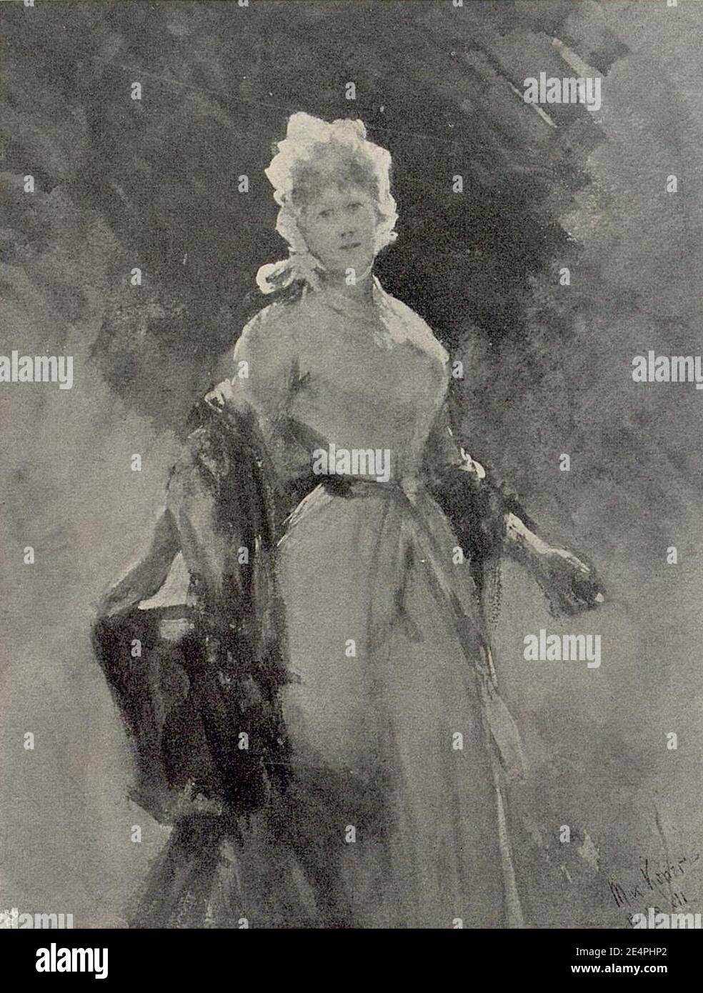 Max Koner Frau Sophie Koner. Skizze, 1891 Stock Photo Alamy